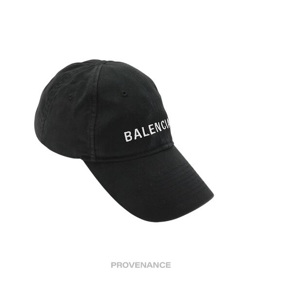 🔴 Balenciaga Embroidered Logo Cap - Washed Black - Picture 3 of 10